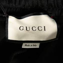 Gucci Black Jersey GG Supreme Trimmed Basketball Shorts XS