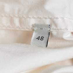 Gucci Ivory Cotton Web Stripe Trim Detailed Shorts M