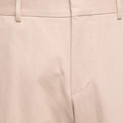 Pre Owned بنطلون غوتشي قطن بيج قصة إعتيادية مقاس كبير جداً (اكس لارج) الخصر 36 بوصة