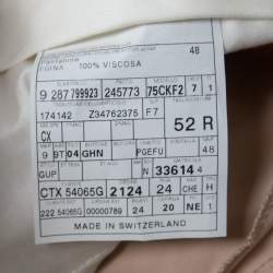 Pre Owned بنطلون غوتشي قطن بيج قصة إعتيادية مقاس كبير جداً (اكس لارج) الخصر 36 بوصة