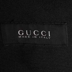 Gucci Black Canvas Double Breasted Trench Coat M