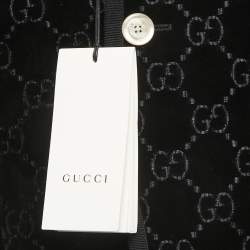 Pre Owned Gucci Black GG Supreme Jacquard Jacket M