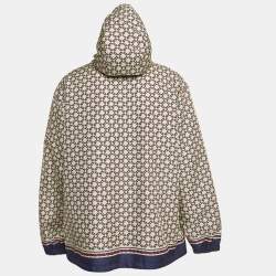 Gucci Love Parade Cream Geometric GG Print Nylon Windbreaker Jacket L