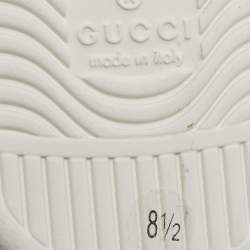 Gucci White Leather Ace Web Low Top Sneakers Size 42.5