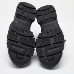 Gucci Black Suede,Mesh and Leather Flashtrek Sneakers Size 42