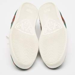 Gucci Tricolor GG Terry Fabric and Leather Ace Sneakers Size 45.5