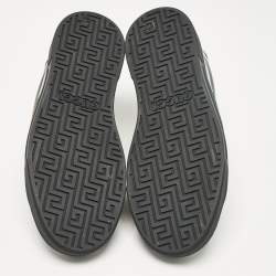 Pre Owned Gucci Black Patent and Leather Ace Lace Up Sneakers Size 41