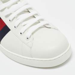 Gucci White Leather Ace Sneakers Size 45