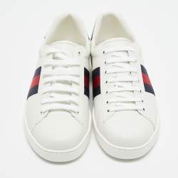 Gucci White Leather Ace Sneakers Size 45