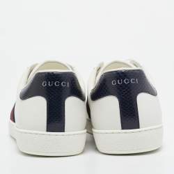 Gucci White Leather Ace Sneakers Size 45