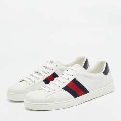 Gucci White Leather Ace Sneakers Size 45