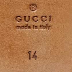 Pre Owned Gucci Brown Leather Horsebit Loafers Size 48