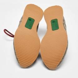 مملوكة مسبقًا Gucci x Palace Brown GG Supreme Canvas and Leather Sneakers Size 42.5