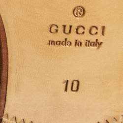 Pre Owned Gucci Orange Suede Jordaan Loafers Size 44