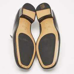 Pre Owned Gucci Black Leather Horsebit Foldable Loafers Size 43