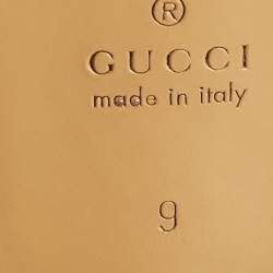 Pre Owned Gucci Black Leather Horsebit Foldable Loafers Size 43