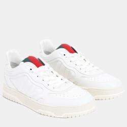 Gucci White Leather Re-web Sneakers EU 41