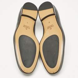 Pre Owned Gucci Black Leather Jordaan Loafers Size 43