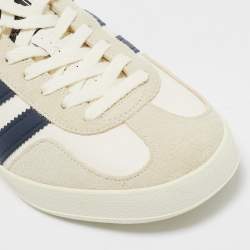 Adidas x Gucci White Leather and Suede Gazelle Low Top Sneakers Size 42