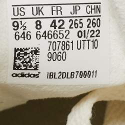 Adidas x Gucci White Leather and Suede Gazelle Low Top Sneakers Size 42