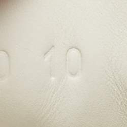 Pre Owned Gucci White Leather and Snakeskin Embossed Leather Ace Lace Up Sneakers Size 44