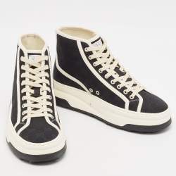 Gucci Black GG Canvas Tennis 1977 Treck Sneakers Size 42