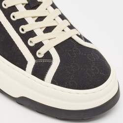 Gucci Black GG Canvas Tennis 1977 Treck Sneakers Size 42