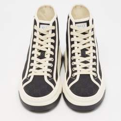 Gucci Black GG Canvas Tennis 1977 Treck Sneakers Size 42