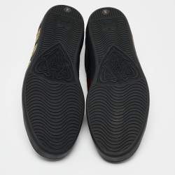 Gucci Black Leather Guccy Ace Sneakers Size 42