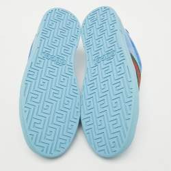 Gucci Blue GG Crystal Canvas Web Detail Ace Low Top Sneakers Size 44
