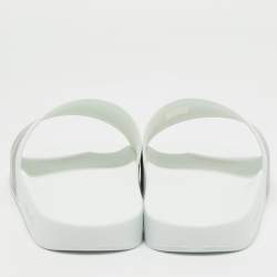 Gucci White Rubber Pursuit 72 Pool Slides Size 45