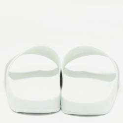 Gucci White Rubber Pursuit 72 Pool Slides Size 44