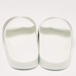 Gucci White Rubber Pursuit 72 Pool Slides Size 42