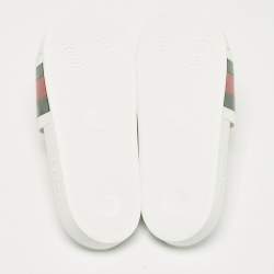 Gucci White Rubber Pursuit 72 Pool Slides Size 42