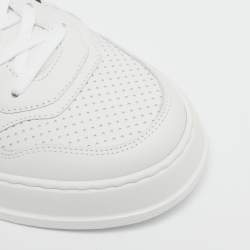 Pre Owned Gucci White Leather Web Chunky B Sneakers Size 42