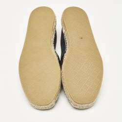 Gucci Black/Blue GG Canvas and Leather Espadrille Flats Size 42
