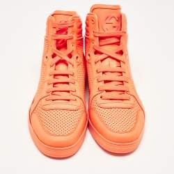 Gucci Orange Leather Coda High Top Sneakers Size 42.5