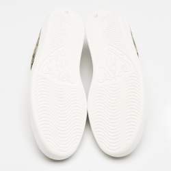 Gucci Beige/Brown GG Supreme Canvas Bee Ace Sneakers Size 43.5