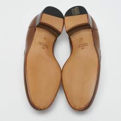 Gucci Brown Leather Brixton Loafers Size 40