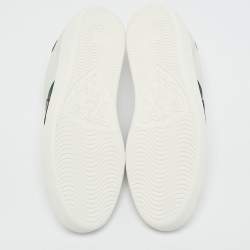 Gucci White Leather and Water Snake Ace Low Top Sneakers Size 40