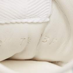 مملوكة مسبقًا Gucci White Leather Chunky B Web Low Top Sneakers Size 41.5