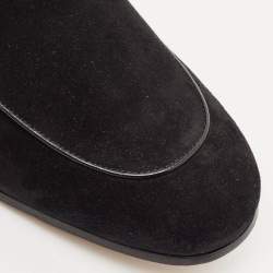 Gucci Black Suede Horsebit Foldable Loafers Size 44