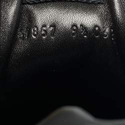 Gucci Black Leather Interlocking G Rhyton Sneakers Size 43.5