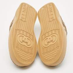 Gucci Beige/Brown GG Canvas and Leather Chunky B Sneakers Size 44.5