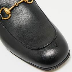 Gucci Black Leather Horsebit Foldable Loafers Size 43