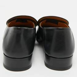 Gucci Black Leather Horsebit Foldable Loafers Size 43