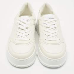 Pre Owned Gucci Off White Jumbo GG Leather Chunky B Sneakers Size 44