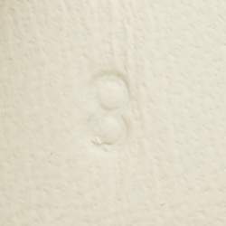 مملوكة مسبقًا Gucci White Perforated Interlocking G Leather Ace Sneakers Size 42