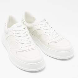 مملوكة مسبقًا حذاء رياضي غوتشي صاخب ب قماش جي جي بني وبيج وجلد مقاس 41