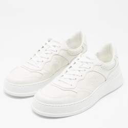 مملوكة مسبقًا حذاء رياضي غوتشي صاخب ب قماش جي جي بني وبيج وجلد مقاس 41